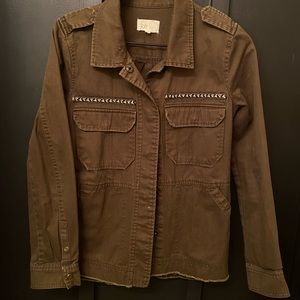 Army Green Jacket with Detail